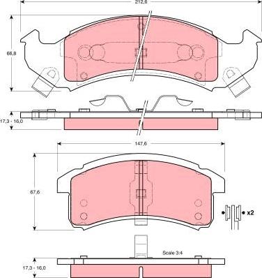 TRW GDB4054 - Brake Pad Set, disc brake onlydrive.pro