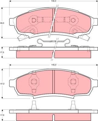 TRW GDB4014 - Brake Pad Set, disc brake onlydrive.pro