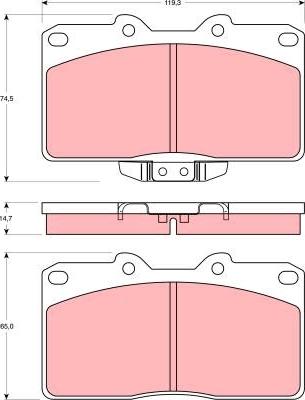 TRW GDB4076 - Brake Pad Set, disc brake onlydrive.pro