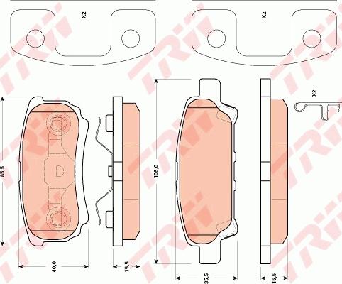 TRW GDB4143 - Brake Pad Set, disc brake onlydrive.pro