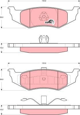 TRW GDB4119 - Brake Pad Set, disc brake onlydrive.pro