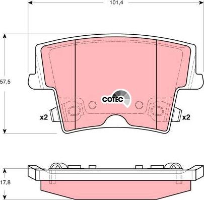 TRW GDB4135 - Brake Pad Set, disc brake onlydrive.pro