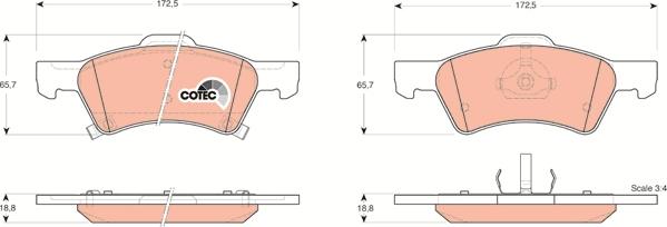 TRW GDB4129 - Brake Pad Set, disc brake onlydrive.pro