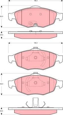 TRW GDB4125 - Brake Pad Set, disc brake onlydrive.pro