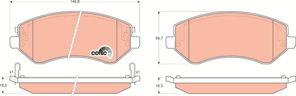 TRW GDB4126 - Brake Pad Set, disc brake onlydrive.pro