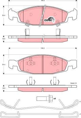 TRW GDB4120 - Brake Pad Set, disc brake onlydrive.pro