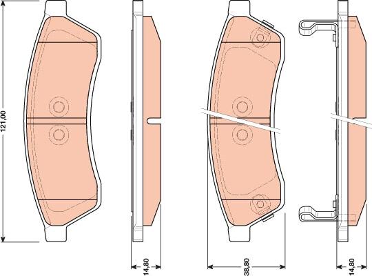 TRW GDB4172 - Brake Pad Set, disc brake onlydrive.pro