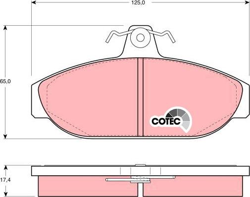 TRW GDB482 - Brake Pad Set, disc brake onlydrive.pro