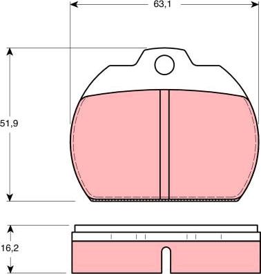 TRW GDB591 - Brake Pad Set, disc brake onlydrive.pro