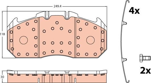 TRW GDB5086 - Brake Pad Set, disc brake onlydrive.pro