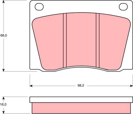 TRW GDB531 - Brake Pad Set, disc brake onlydrive.pro