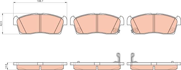 TRW GDB1940 - Brake Pad Set, disc brake onlydrive.pro