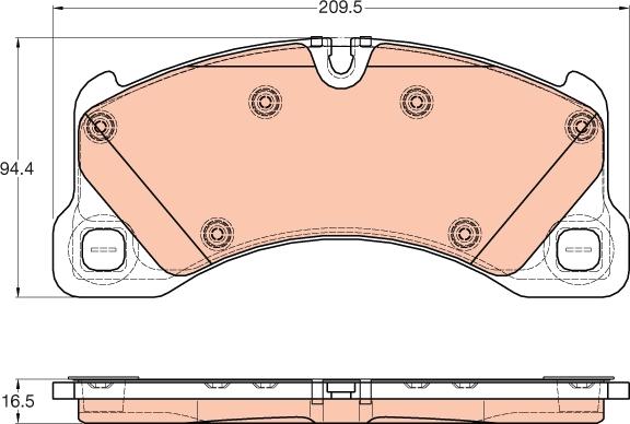 TRW GDB1969 - Brake Pad Set, disc brake onlydrive.pro