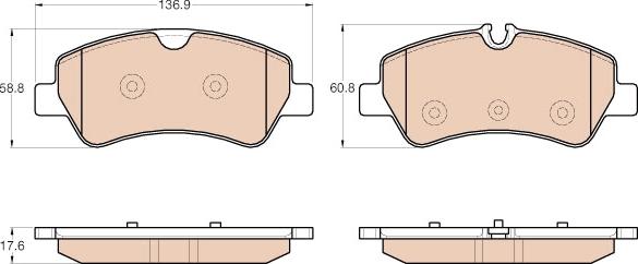 TRW GDB1968 - Brake Pad Set, disc brake onlydrive.pro