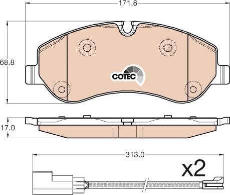 TRW GDB1967 - Brake Pad Set, disc brake onlydrive.pro