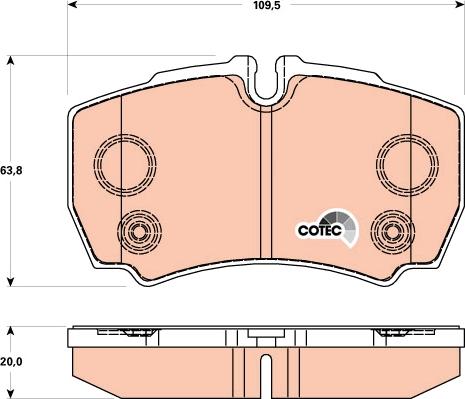 TRW GDB1901 - Brake Pad Set, disc brake onlydrive.pro