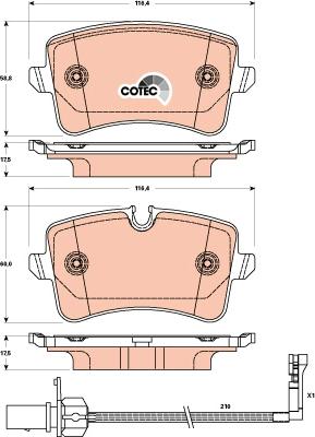 TRW GDB1902 - Brake Pad Set, disc brake onlydrive.pro