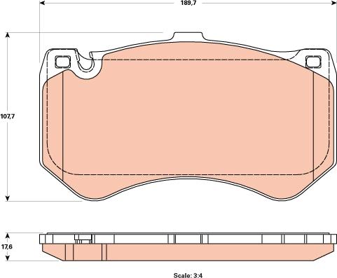 TRW GDB1907 - Brake Pad Set, disc brake onlydrive.pro