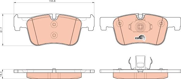 TRW GDB1934 - Brake Pad Set, disc brake onlydrive.pro