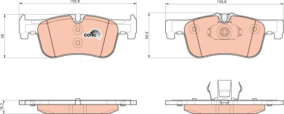 TRW GDB1935 - Brake Pad Set, disc brake onlydrive.pro