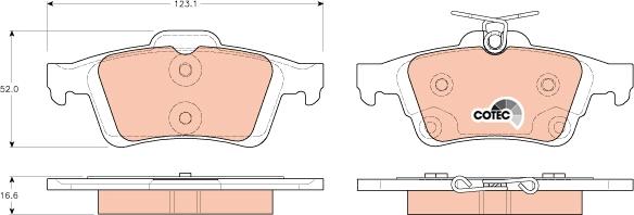 TRW GDB1938 - Brake Pad Set, disc brake onlydrive.pro