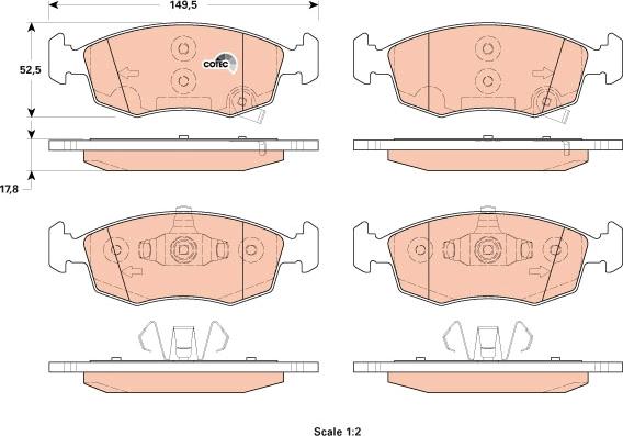 TRW GDB1921 - Brake Pad Set, disc brake onlydrive.pro