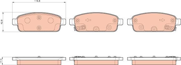 TRW GDB1927 - Brake Pad Set, disc brake onlydrive.pro