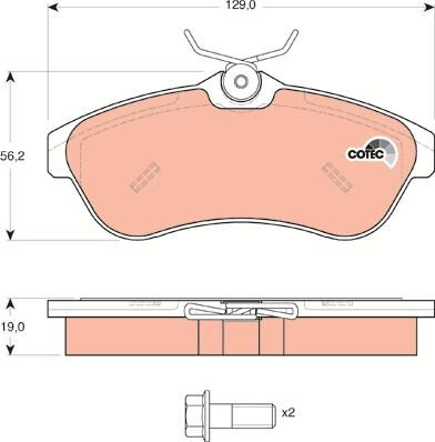 TRW GDB1496 - Brake Pad Set, disc brake onlydrive.pro