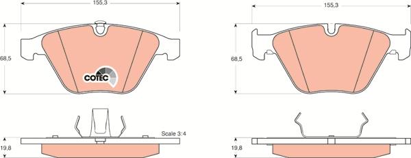 TRW GDB1498 - Brake Pad Set, disc brake onlydrive.pro