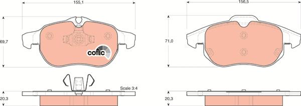 TRW GDB1492 - Brake Pad Set, disc brake onlydrive.pro