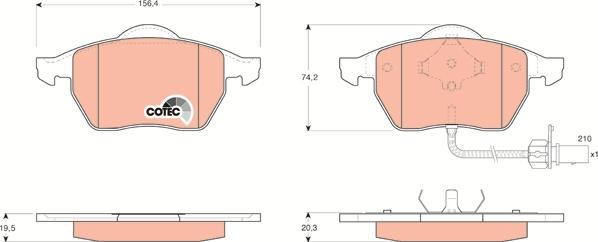 TRW GDB1440 - Brake Pad Set, disc brake onlydrive.pro