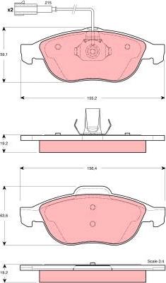 TRW GDB1441 - Brake Pad Set, disc brake onlydrive.pro