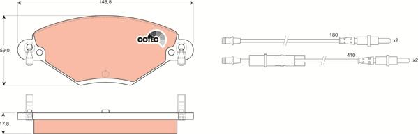 TRW GDB1448 - Brake Pad Set, disc brake onlydrive.pro