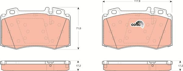 TRW GDB1454 - Brake Pad Set, disc brake onlydrive.pro