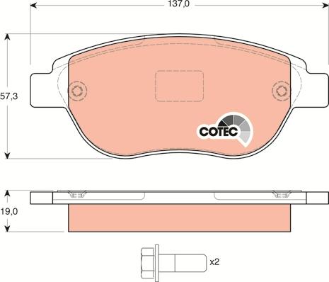 TRW GDB1464 - Brake Pad Set, disc brake onlydrive.pro