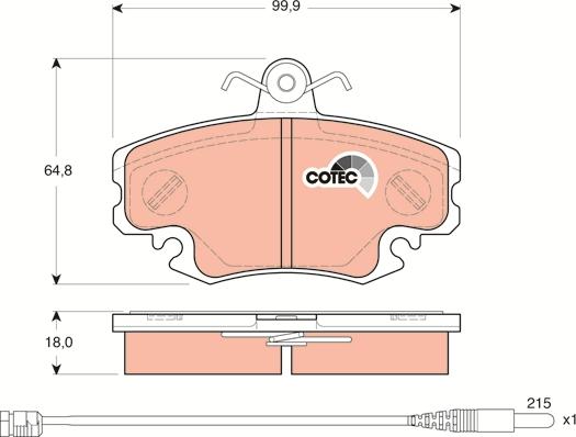 TRW GDB1465 - Brake Pad Set, disc brake onlydrive.pro