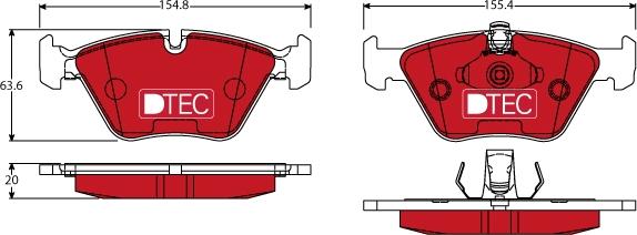 TRW GDB1404DTE - Brake Pad Set, disc brake onlydrive.pro