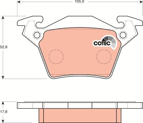 TRW GDB1408 - Brake Pad Set, disc brake onlydrive.pro