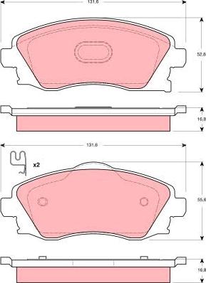 TRW GDB1411 - Brake Pad Set, disc brake onlydrive.pro