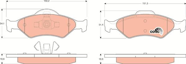 TRW GDB1418 - Brake Pad Set, disc brake onlydrive.pro