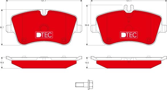 TRW GDB1413DTE - Тормозные колодки, дисковые, комплект onlydrive.pro