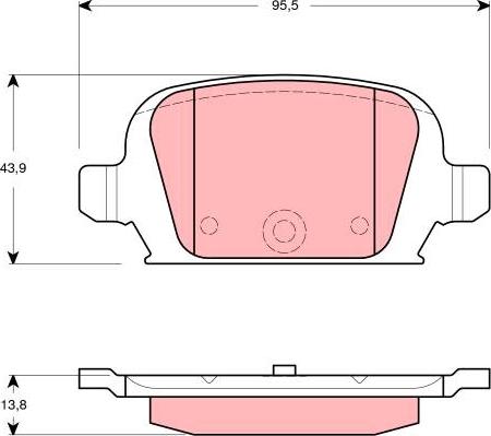 TRW GDB1412 - Stabdžių trinkelių rinkinys, diskinis stabdys onlydrive.pro