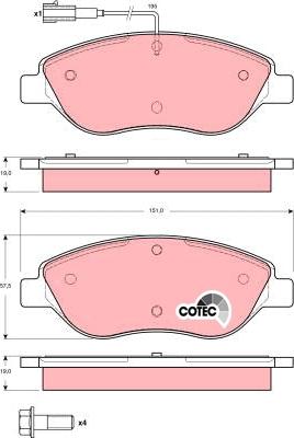 TRW GDB1484 - Brake Pad Set, disc brake onlydrive.pro