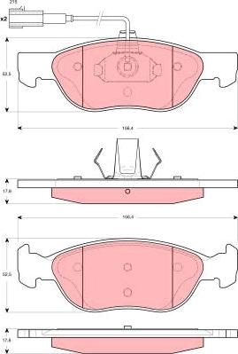 TRW GDB1486 - Brake Pad Set, disc brake onlydrive.pro