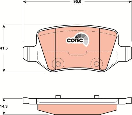 TRW GDB1481 - Brake Pad Set, disc brake onlydrive.pro