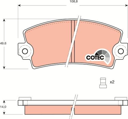 TRW GDB148 - Brake Pad Set, disc brake onlydrive.pro