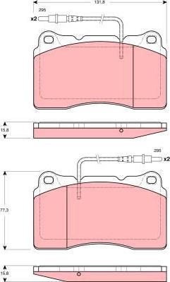 TRW GDB1431 - Brake Pad Set, disc brake onlydrive.pro