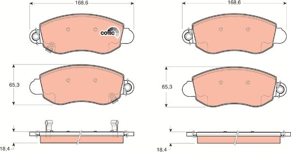 TRW GDB1424 - Brake Pad Set, disc brake onlydrive.pro