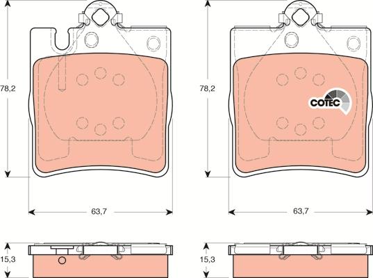 TRW GDB1421 - Brake Pad Set, disc brake onlydrive.pro