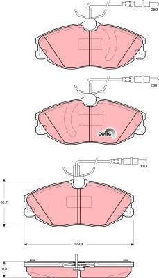 TRW GDB1423 - Brake Pad Set, disc brake onlydrive.pro